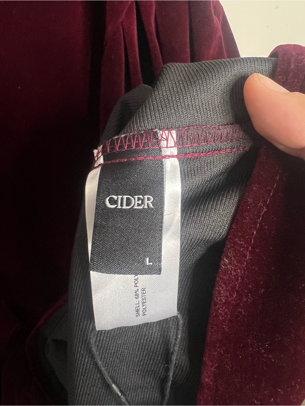 Sleeveless Velvet Bow-Back Midi Dress in Burgundy- Cider- Large - Picture 7 of 10